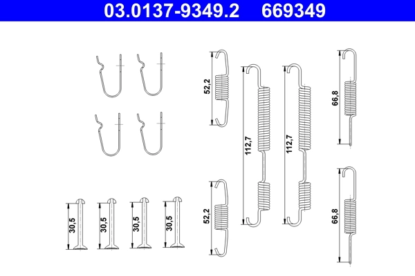 Accessory Kit, brake shoes