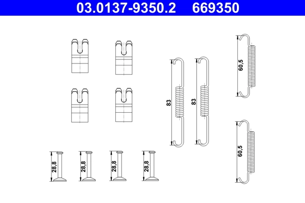 Accessory Kit, parking brake shoes