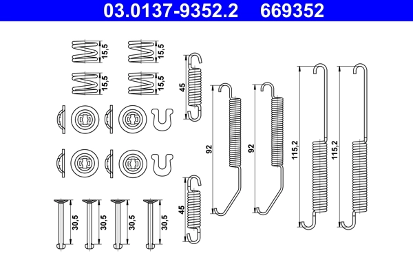 Accessory Kit, brake shoes