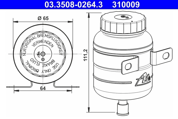 Fluid Reservoir, brake fluid