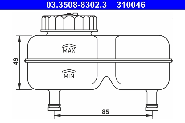 Fluid Reservoir, brake fluid