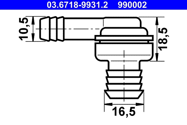 Connection Piece, vacuum hose
