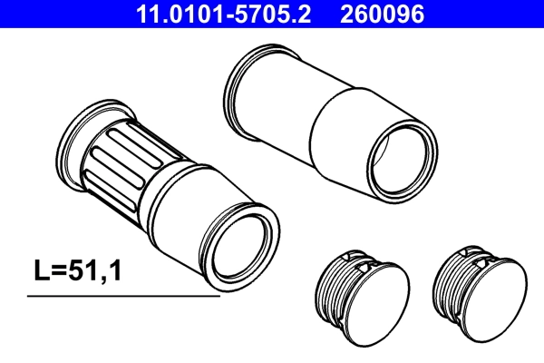 Guide Sleeve Kit, brake caliper