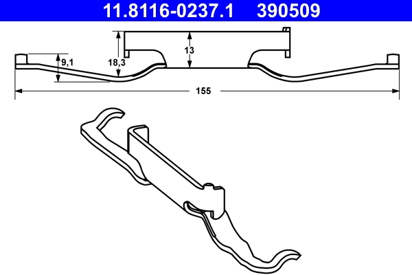Spring, brake caliper
