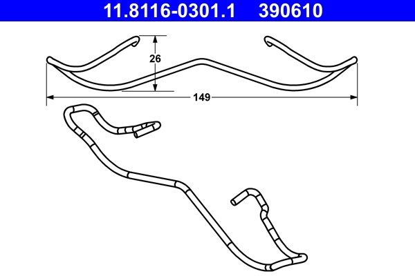Spring, brake caliper