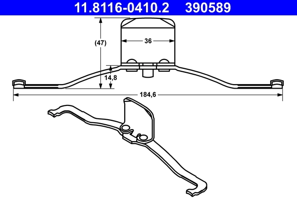 Spring, brake caliper
