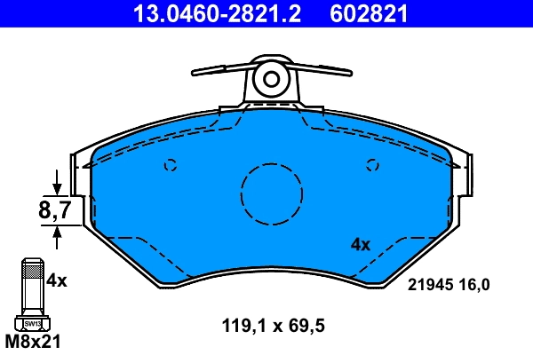 Brake Pad Set, disc brake