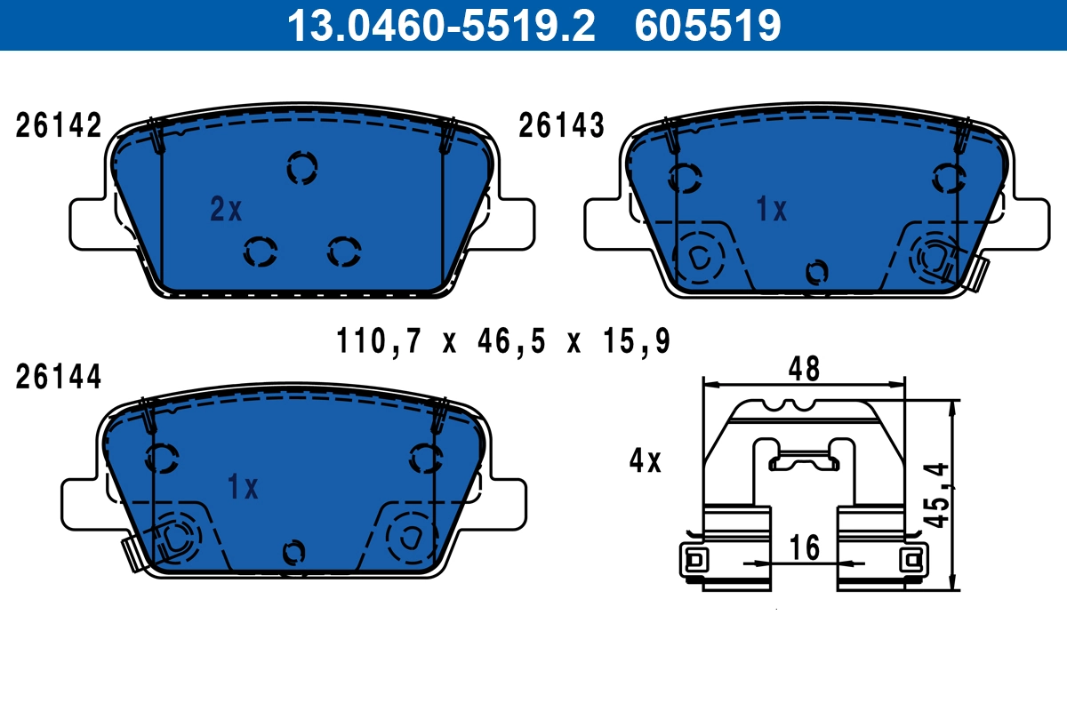 Brake Pad Set, disc brake