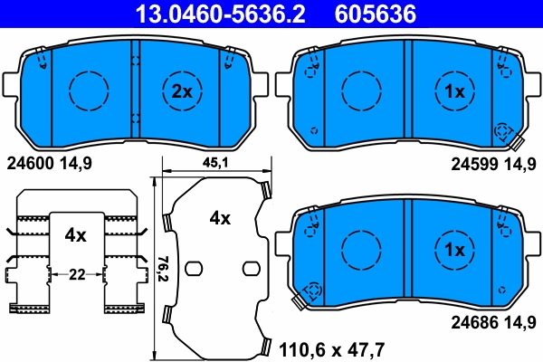 Brake Pad Set, disc brake