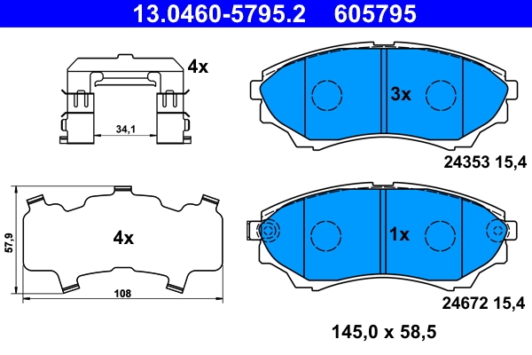 Brake Pad Set, disc brake
