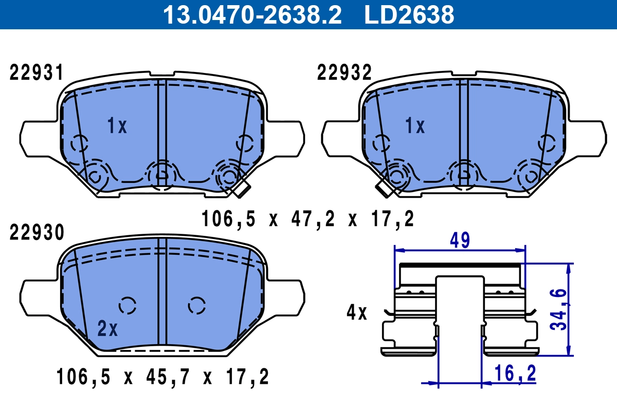 Brake Pad Set, disc brake