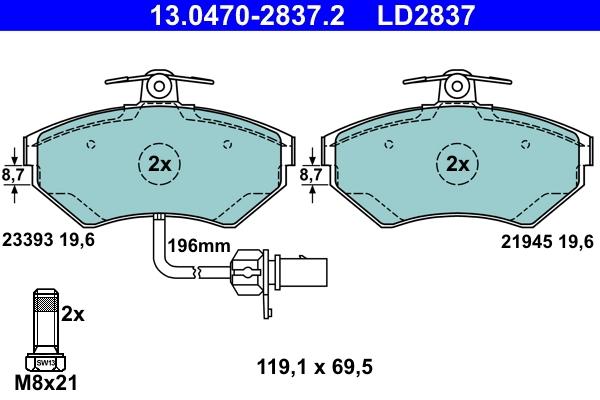 Brake Pad Set, disc brake