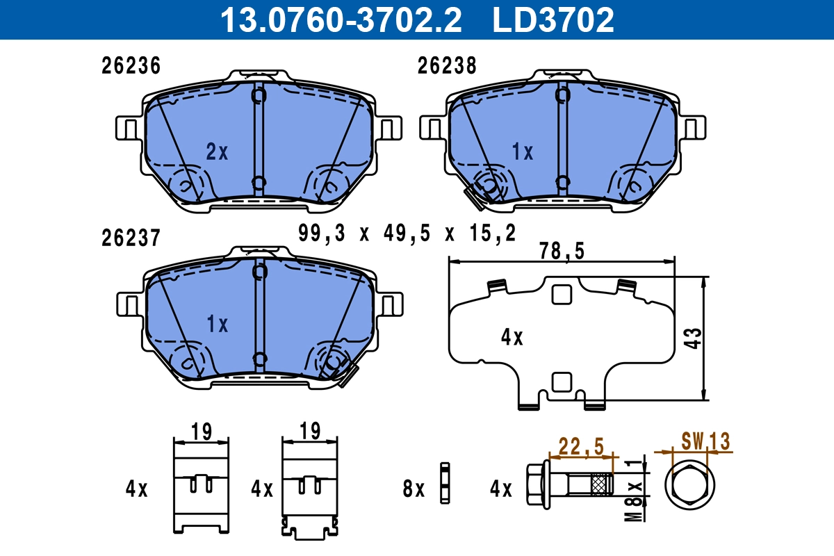 Brake Pad Set, disc brake