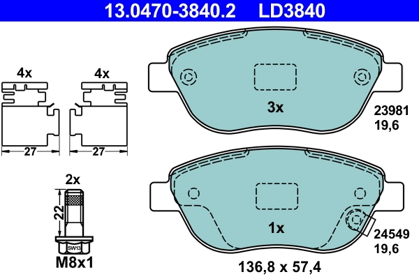 Brake Pad Set, disc brake
