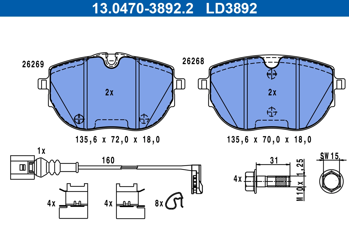 Brake Pad Set, disc brake