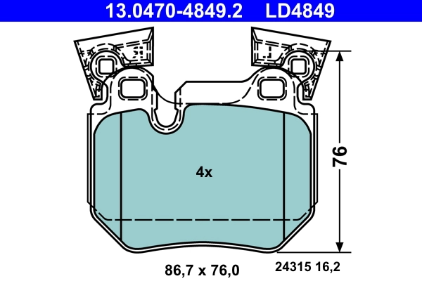 Brake Pad Set, disc brake