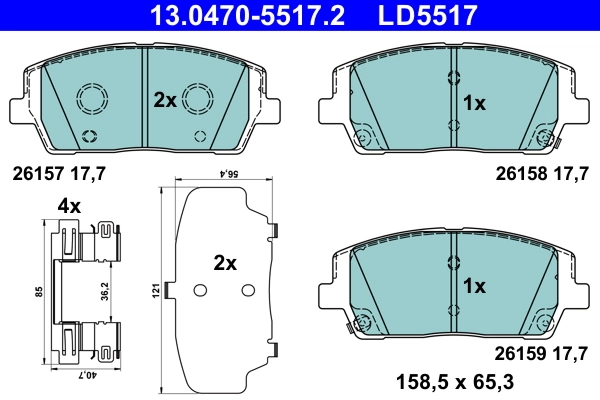 Brake Pad Set, disc brake