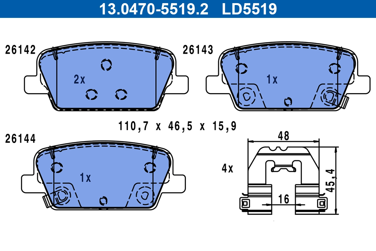 Brake Pad Set, disc brake