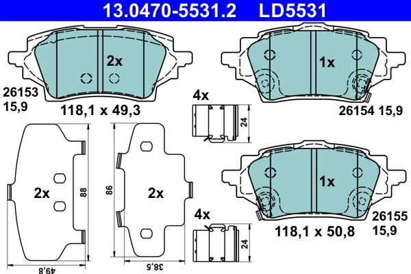 Brake Pad Set, disc brake