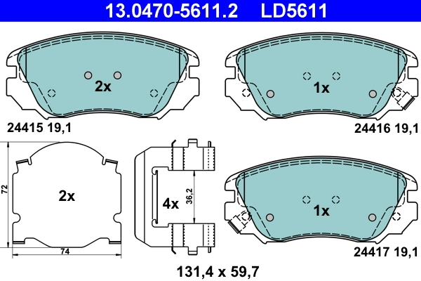 Brake Pad Set, disc brake