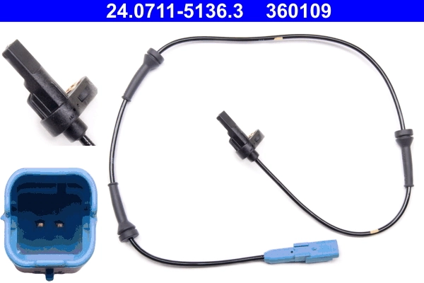 Sensor, wheel speed