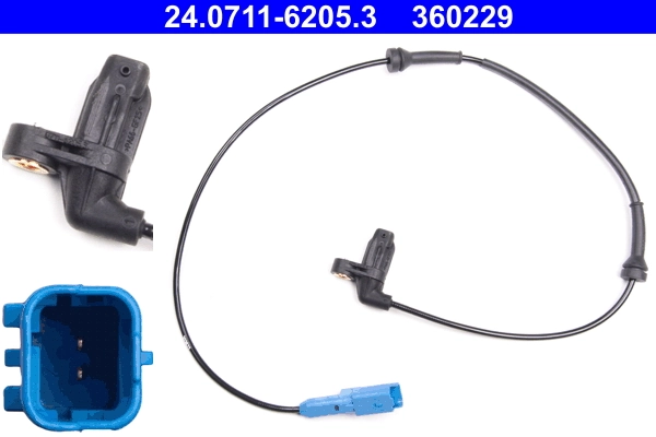 Sensor, wheel speed