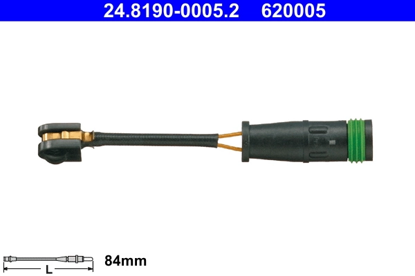 Warning Contact, brake pad wear