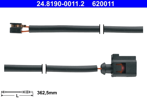 Warning Contact, brake pad wear