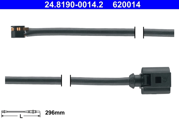 Warning Contact, brake pad wear