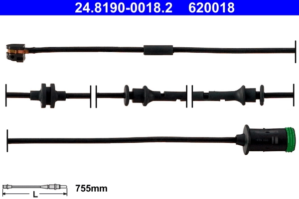 Warning Contact, brake pad wear