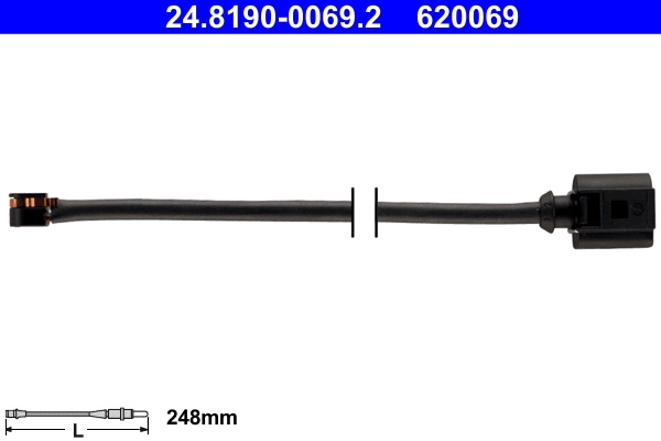 Warning Contact, brake pad wear
