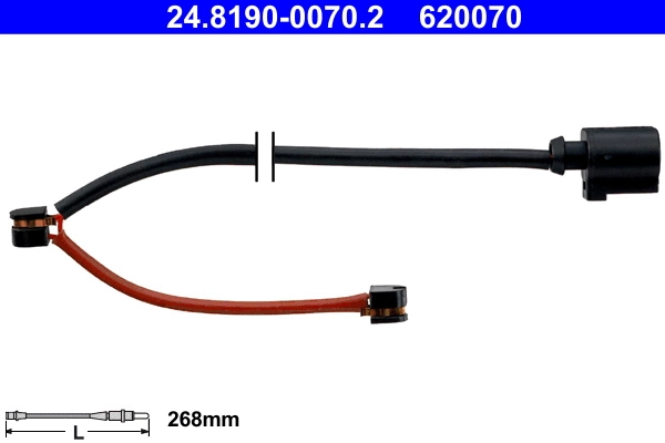 Warning Contact, brake pad wear