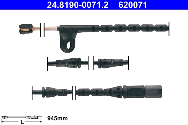 Warning Contact, brake pad wear