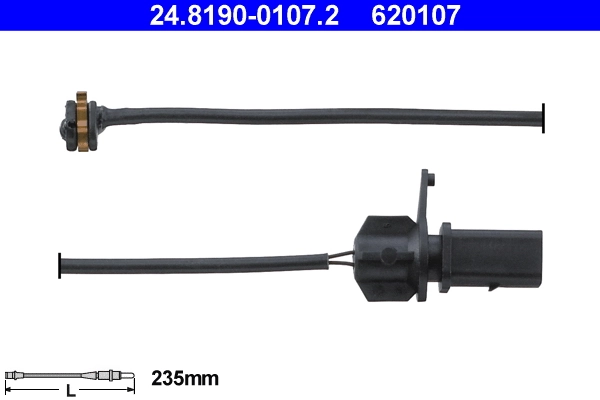 Warning Contact, brake pad wear