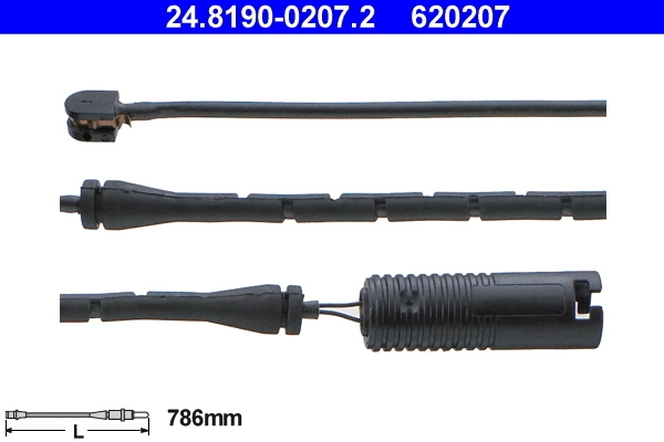 Warning Contact, brake pad wear