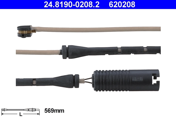 Warning Contact, brake pad wear