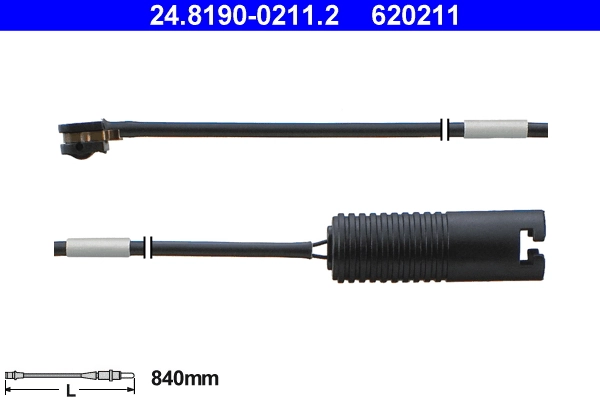 Warning Contact, brake pad wear