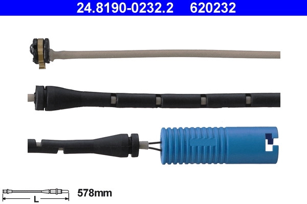 Warning Contact, brake pad wear