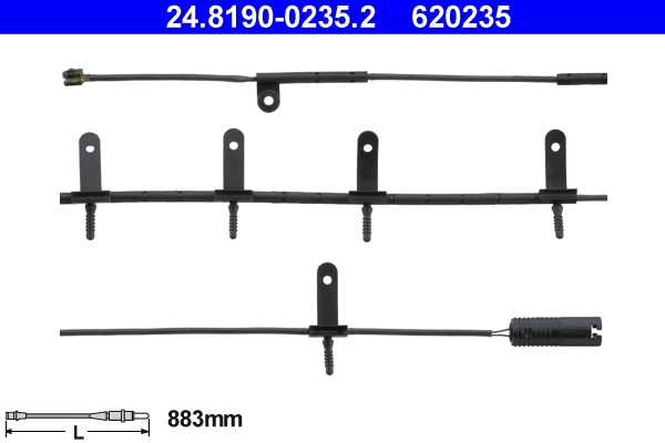 Warning Contact, brake pad wear