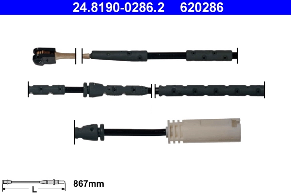 Warning Contact, brake pad wear