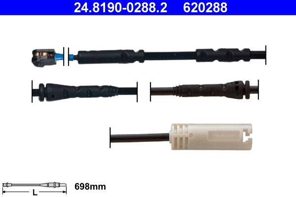 Warning Contact, brake pad wear