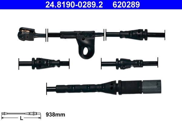 Warning Contact, brake pad wear