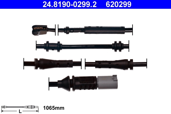 Warning Contact, brake pad wear