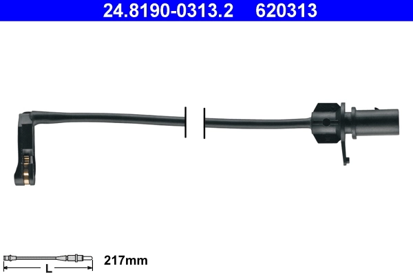 Warning Contact, brake pad wear