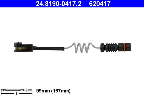 Warning Contact, brake pad wear