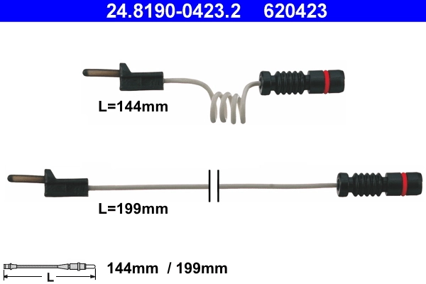 Warning Contact, brake pad wear