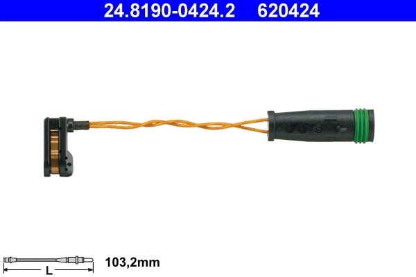 Warning Contact, brake pad wear