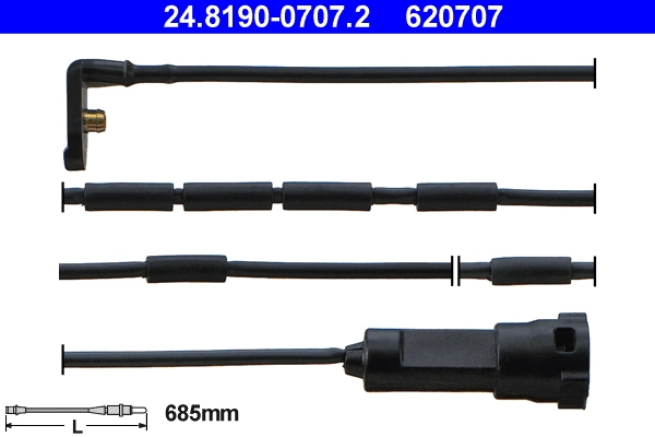 Warning Contact, brake pad wear