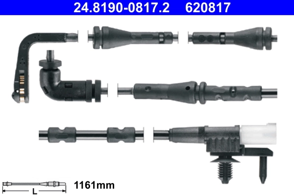 Warning Contact, brake pad wear