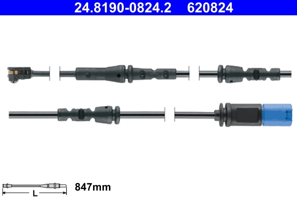 Warning Contact, brake pad wear